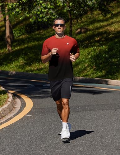 Image of PINSPARK Workout Shirts for Men UPF 50+ Quick Dry Athletic Gym Tee Shirts Mens Short Sleeve Running Cooling Swimming T-Shirt