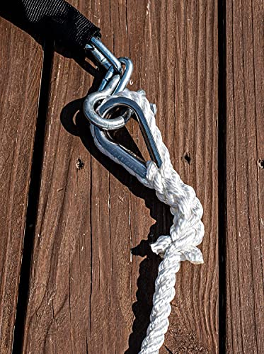 Sgt Knots Twisted Nylon Anchor Rope - Heavy Duty 3 Strand Braided Line For Anchor Rode Setup, Camping & More (1/2" X 100Ft, White) #TOP3