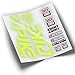 PEGATINEA Rockshox Pike 2020 WP295 Autocollant pour fourche Jaune fluo