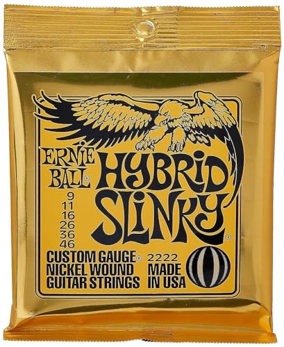 Ernie Ball, Hybrid Slinky Nickel Wound, Corde Per Chitarra Elettrica, Diametro 9-46