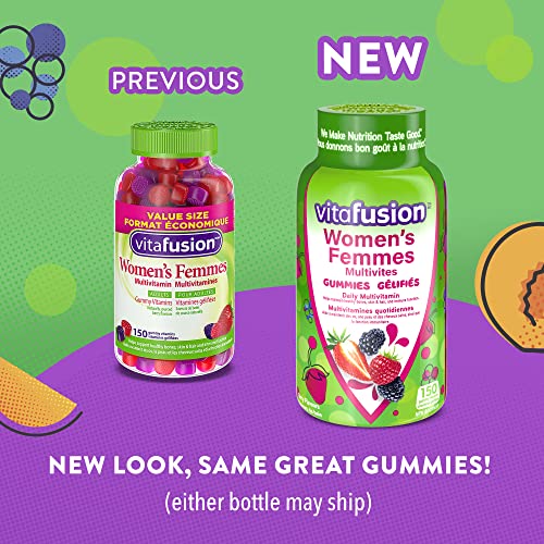 Vitafusion Women's Multivitamin Gummies, Daily Multivitamin, Healthy Metabolism¹, Immune Support², Hair, Skin & Nails³, Osteoporosis⁴, 150 Count, 2.5 Month Supply, Packaging May Vary - Image 6