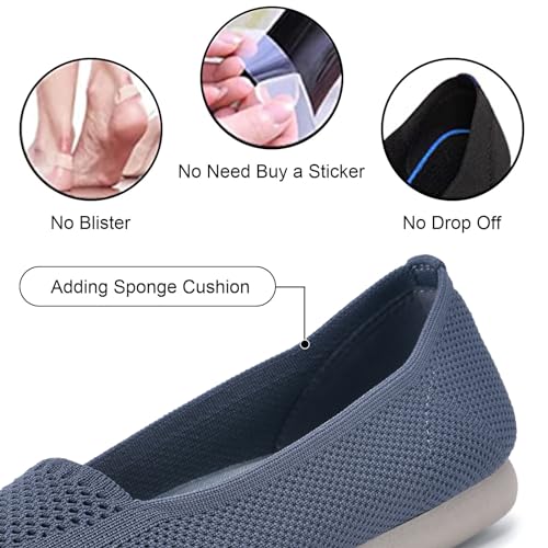 Image of Buyrew Pointy Toe Flats for Womens Slip On Ballet Dress Low Wedge Casual Comfortable Walking Shoes