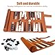 JOAASU Backgammon Spiel Set, 25x35cm Backgammon Reise, Leder Reisebackgammon, Brettspiel mit Schachfiguren und Würfeln, für Erwachsene, Kinder, Camping-Enthusiasten und Reiseliebhaber