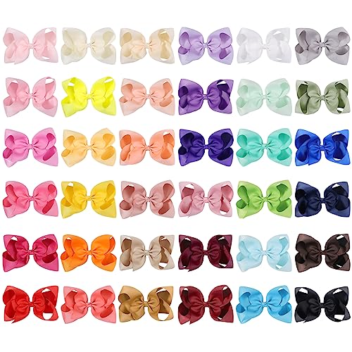 Image of Choicbaby 36pcs 6 Inch Hair Bows for Girls Large Hair Bows with Alligator Clips Toddler Hair Accessories for Baby Girls Kids Teens