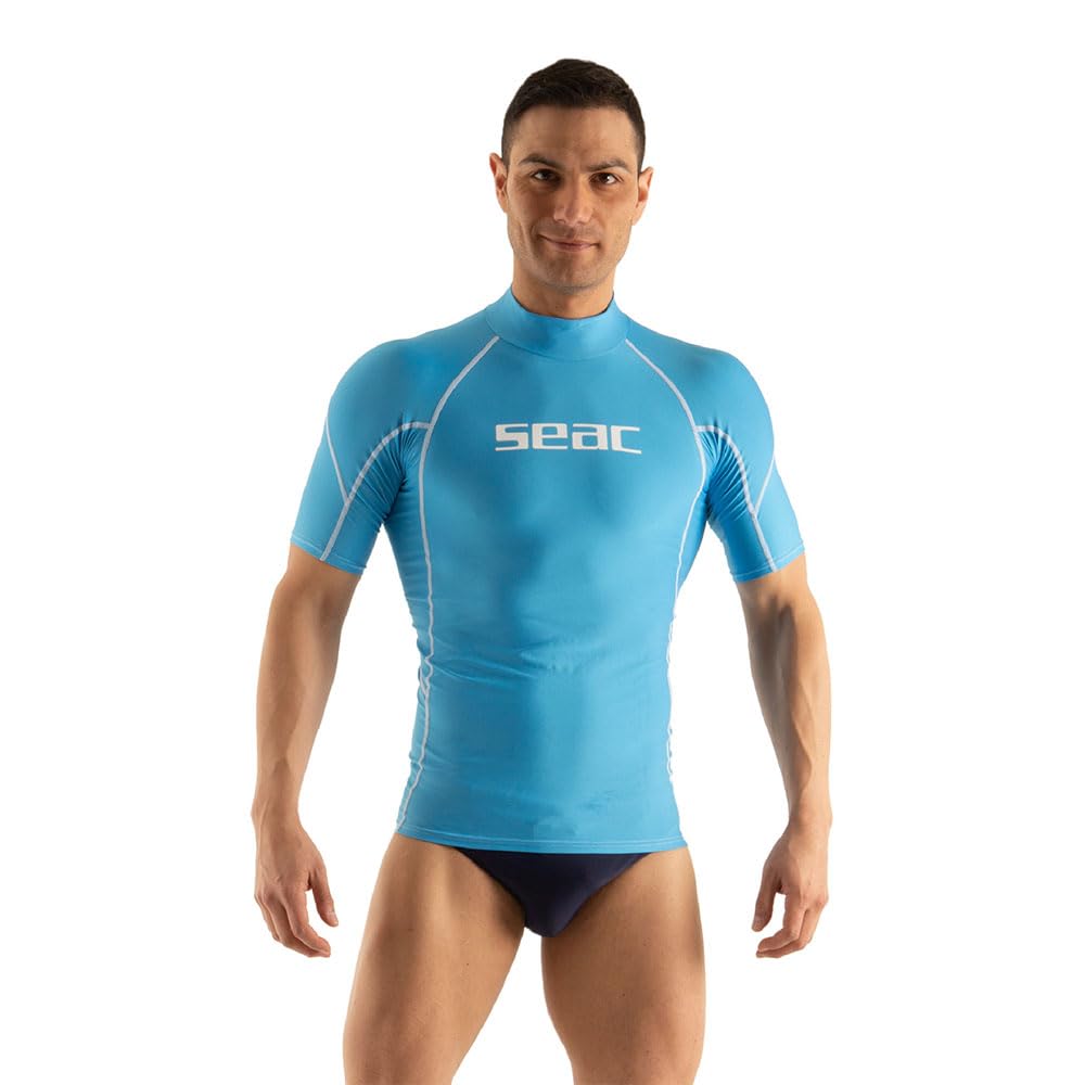 SEAC Top Uniseks - niemowlęta Seac Raa Short Evo Men's Short Sleeve Rash Vest; Uv Swim And Snorkeling Top