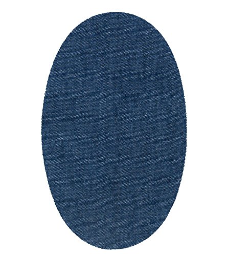 Haberdashery Online 6 rodilleras tejano medio termoadhesivas de plancha. Coderas para proteger tu ropa y reparación de pantalones, chaquetas, jerseys, camisas. 16 x 10 cm. Ref. 21 Tejano medio