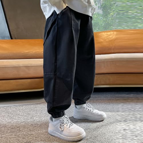 Boys Kids Casual Cargo Pants Loose Fit Activewear Sweatpants for Sports Outdoor Play Comfortable Durable Trousers3