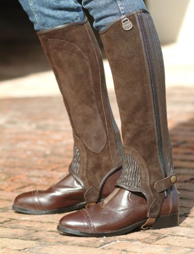 Ovation Suede Stitched Rib 1/2 Chap M Black