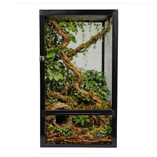 waazoorep 45 Gallon Reptile Enclosure 32"x18"x18" Mesh Chameleon Cage,Superior Ventilation Vertical Screen Tank for Chameleon,Crested Geckos,Leopard Geckos,Bearded Dragon,Lizards,Spider,Butterfly