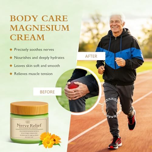 Vincofoo Nerve Relief Magnesium Cream with MSM & Arnica, Soothes Nerves & Daily Soothing Support