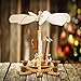 Christmas Decoration German Pyramid - 11 Inches - Wood Nativity Scene Play Set - Table Top Holiday Decor - Nativity Play Carousel with 4 Candle Holders - German Design