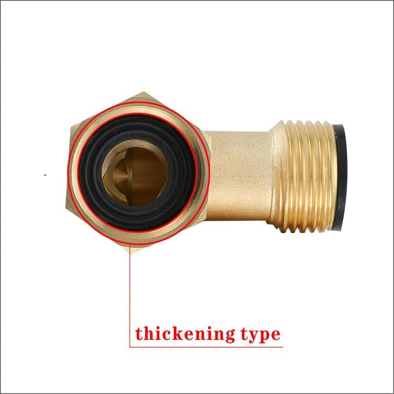 Garden Hose Elbow Connector,Thickening Solid Brass 90 Degree Hose Elbow For RV Water Hoses Residential Outdoor garden Faucets,3/4" FHT x 3/4" MHT (new 1pcs-90°) image 4