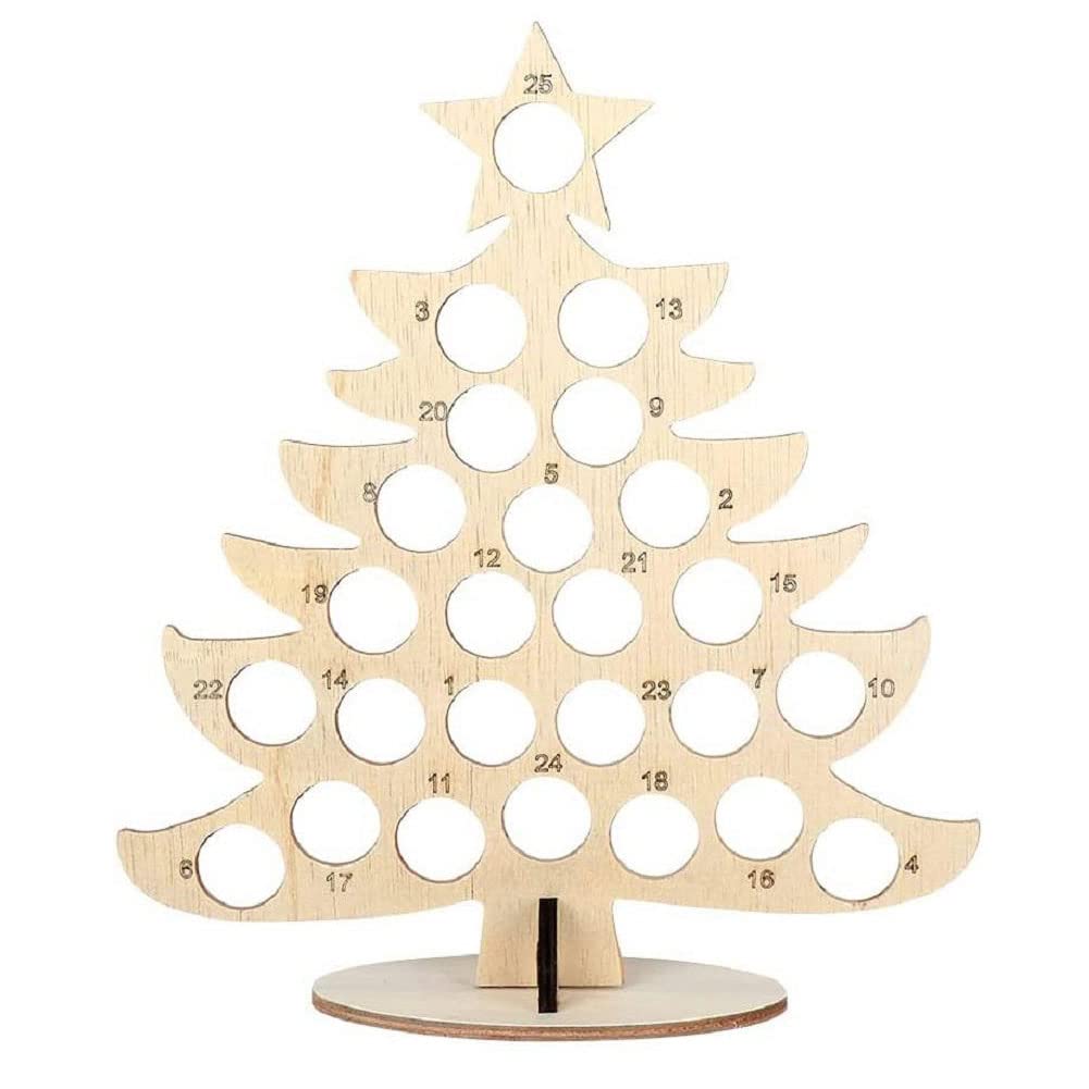 Buy Advent Fillable Wooden Chocolate Frame Advent with 24 Holes 