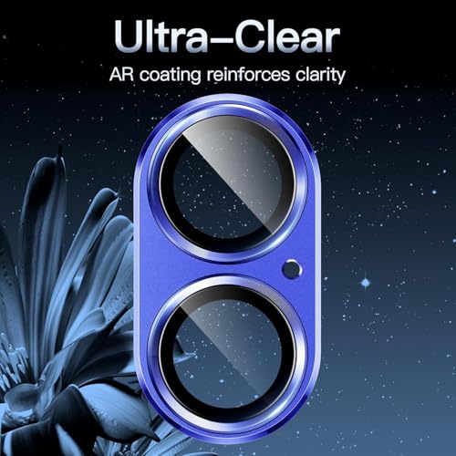 Image of TITANIUM Camera Lens Protector For IPHONE 16 /16 PLUS BLUE, 9H Glass, Anti Drop, Scratch Resistant, Case Friendly, Removable, Waterproof, Heavy Duty