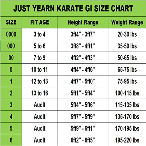 Just Yearn JU-GI-2 Karate Gi For Kids & Adults Lightweight Students Karate Uniform Sets With Belt For Martial Arts Trainning thumb #6