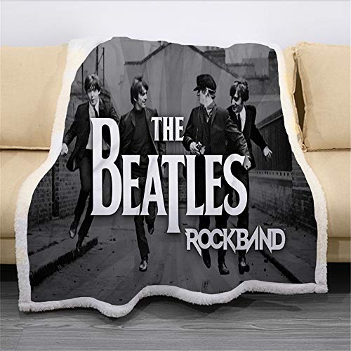 The Beatles UK Beat and Rock Plaid plaid polaire extra chaud couverture de canapé couverture moelleuse pour adultes… - Les Beatles, Paul McCartney, John Lennon, RIngo Starr, George Harrison The Beatles UK Beat and Rock Plaid plaid polaire extra chaud couverture de canapé couverture moelleuse pour adultes…