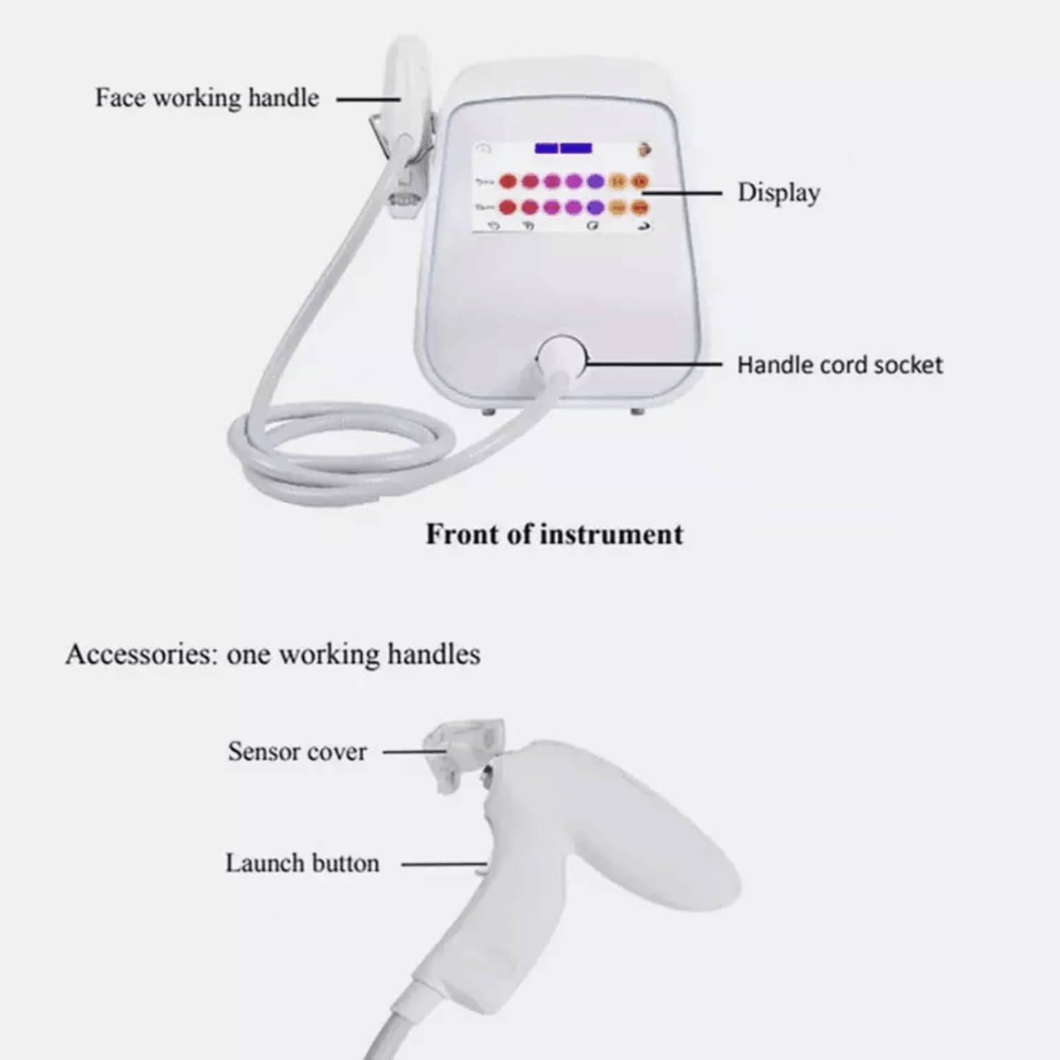 Professional Thermal Fractional Machine with 1 Handle Beauty Device for Face Skin Rejuvenation Lifting, Tightening, Infusing, Effective Wrinkle and Puffiness Reduction Shrink Pores Fine Lines
