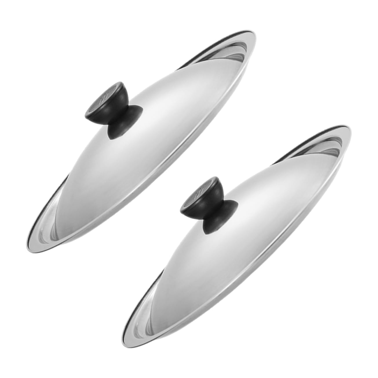 2piezas Tapas De Ollas De Acero Inoxidable Tapa Para Ollas y Sartenes De Repuesto Agarre De Para Cocinar