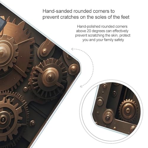 Báscula digital steampunk con pantalla grande y vidrio templado miniatura 4