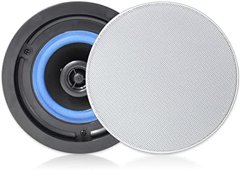 Herdio 4” HCS418 160 Watts 2 Way Flush Mount in Ceiling in Wall Speakers Perfect for Bathroom, Kitchen,Living Room,Office(A Pair)