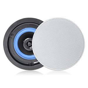 Herdio 4 inch plafondluidsprekers, 160 watt inbouwmontage thuis in plafondluidsprekers, perfect voor keuken, slaapkamer, badkamer, thuisbioscoop, balkon (2 luidsprekers)