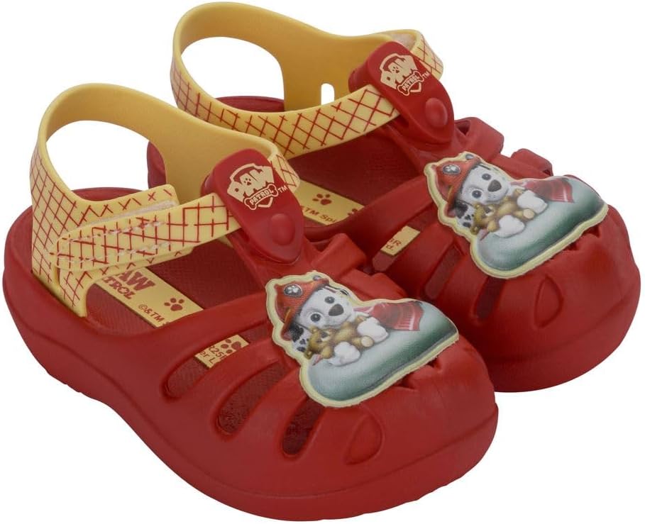 Sandália Infantil Baby Menino Patrulha Canina Space Grendene Kids Azul Ou Vermelho