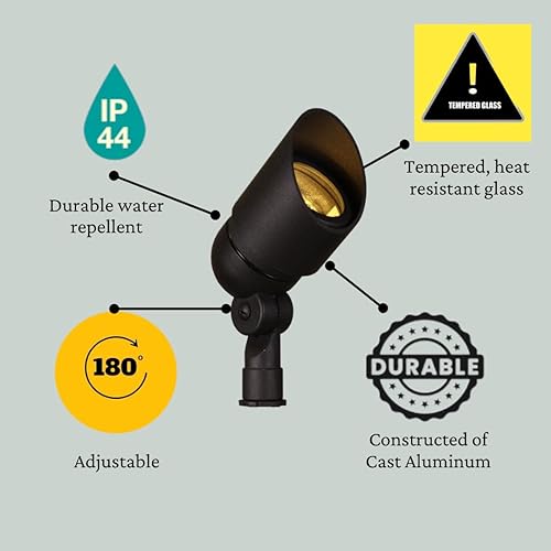 Miniatura 6 de Best Pro Lighting Foco de bajo voltaje, focos para exteriores para patio, accesorio de iluminación LED de 12 V, luz direccional para jardín y patio