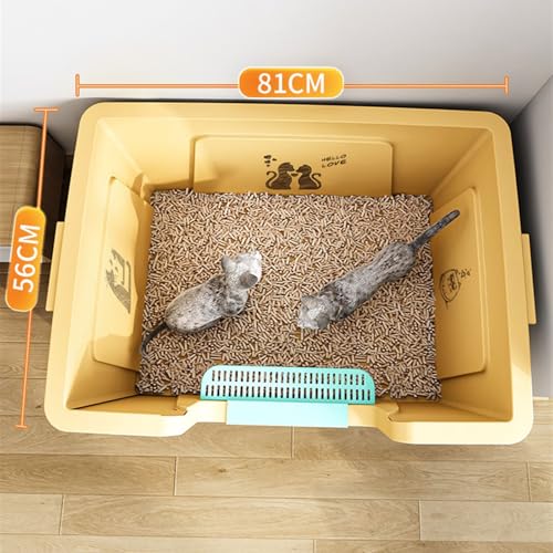 Arenero para gato extra grande con lados altos y anti-salpicaduras miniatura 5