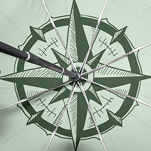 Parapluie de créateur Vnurnrn boussole grise automatique haut de gamme