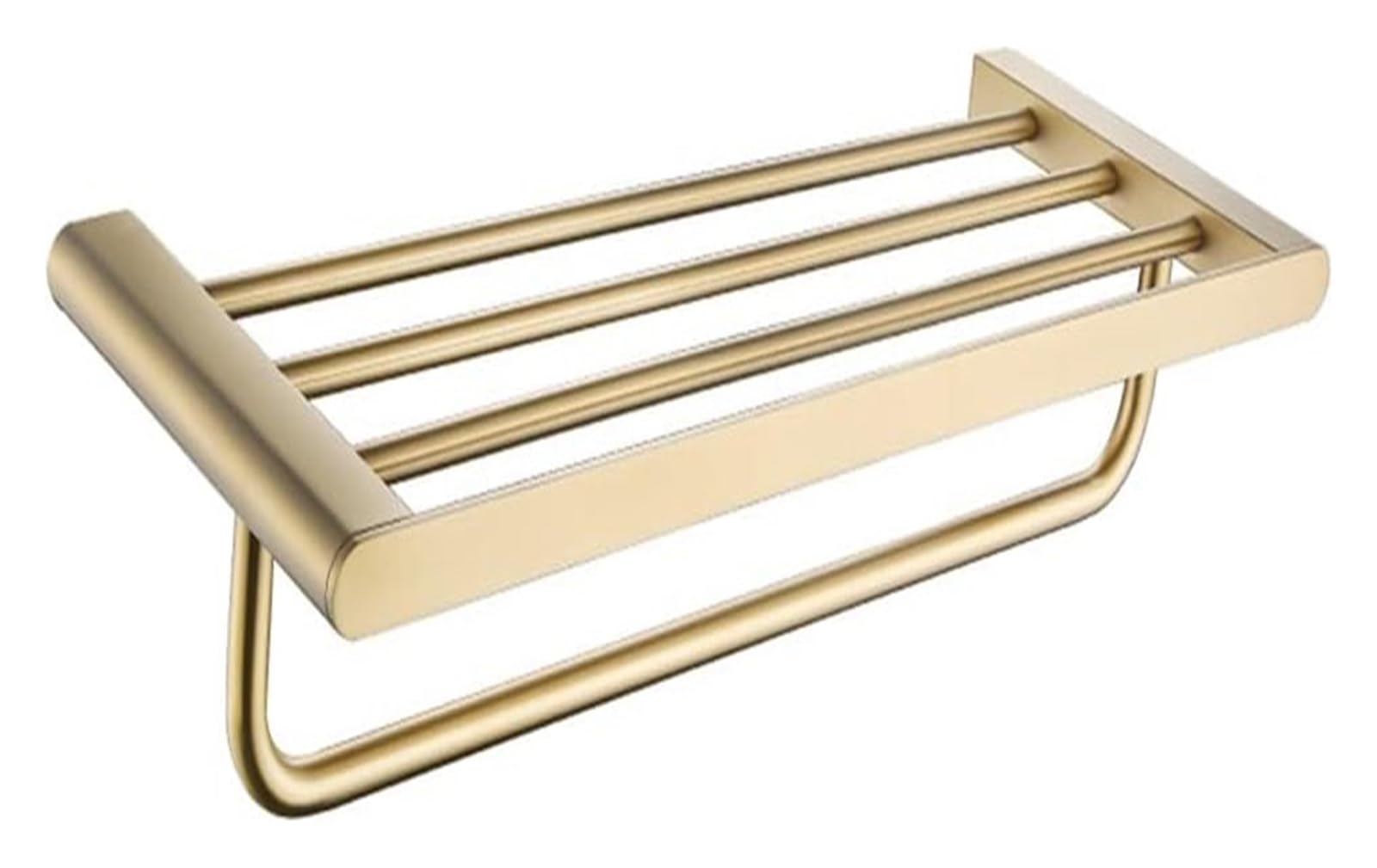 Barra para toallas con estante de almacenamiento y colgador de pared