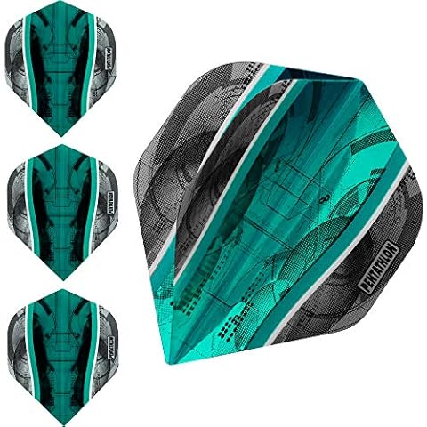 Pentathlon Silver Edge Dart Flights - Extra Strong - 100 Micron - Standard - 10 Sets (30) (Jade) Cover