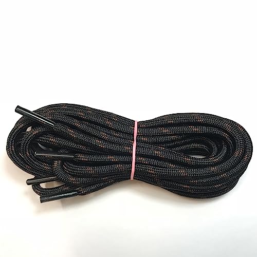 Image of 3 Pairs Heavy Duty Round Boot Laces Shoelaces for Hiking Walking Construction Safety Work Boots Shoes
