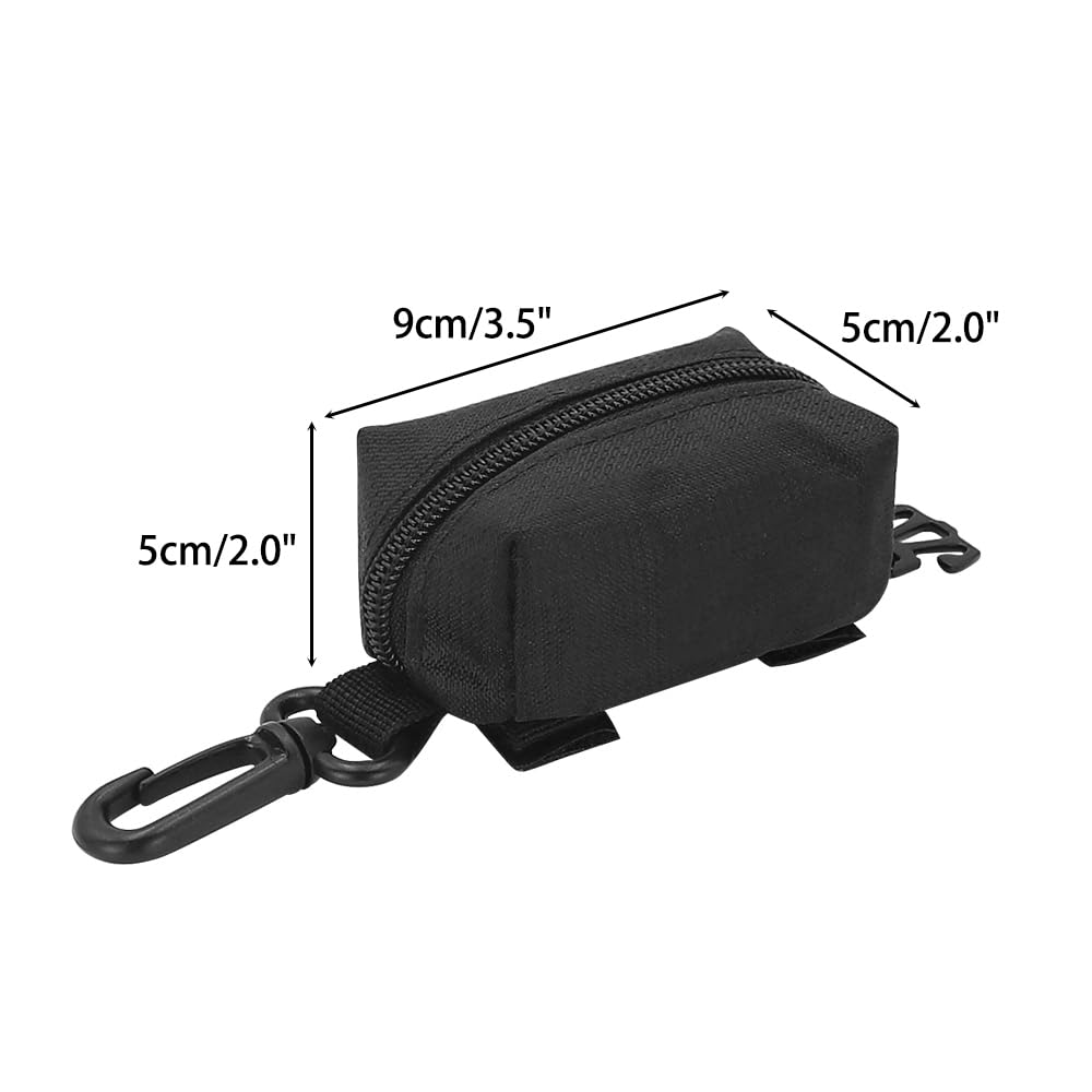 Dog Waste Bag Dispenser,Dog Poo Bag Holder with Hook & Elastic Strap & Carabiner Fits Any Dog Leas for Dog Walking Running Hiking - Image 4