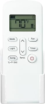 New AC Remote Control for LG Portable Air Conditioner LP1220GSR LP0821GSSM LP0820WSR LP0621WSR LP0721WSR LP1420BHR LP1021BHSM LP1021BSSM LP1420BSR LP1020WSR 7,000 8,000 9,000 10,000 BTU, with Holder