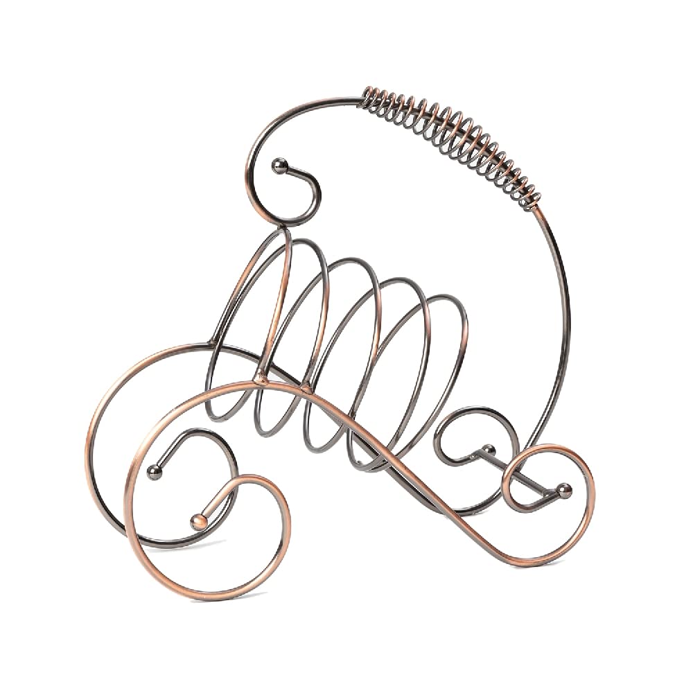 EZ Life Musky Rustfree Metal Spring Wine Holder-1Piece-Gold-Wine Accessories,Wine Bottle Holder Rack,Wire Holder Open or Sealed Bottles,Single Wine Bottle Holder Rack,Wine Bottle Organizer