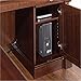 BOWERY HILL Classic Style L-Shaped Office Computer Desk in Cherry with File Drawer, CPU Tower,