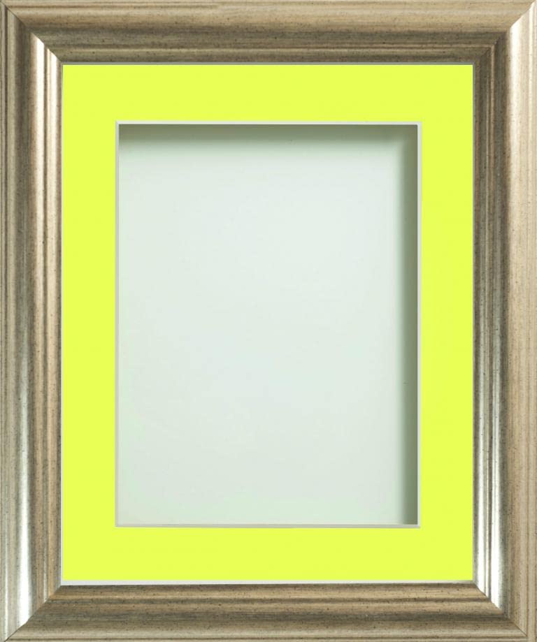 Frame Company Eldridge Silver 16x12 Frame, Lemon Bon Bon Mount for 12x10 — image 1