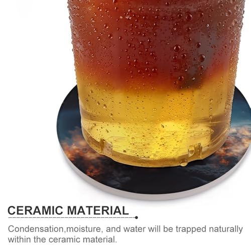 Dessous de verre astronaute en céramique et liège pour protéger votre table - 5