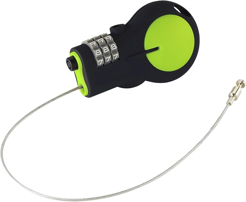 Candado para equipaje con cable Lewis N. Clark | Aprobado por la TSA | Candado para viaje o bicicleta | Establece tu propia combinación | Cable de acero retráctil de 30 pulgadas