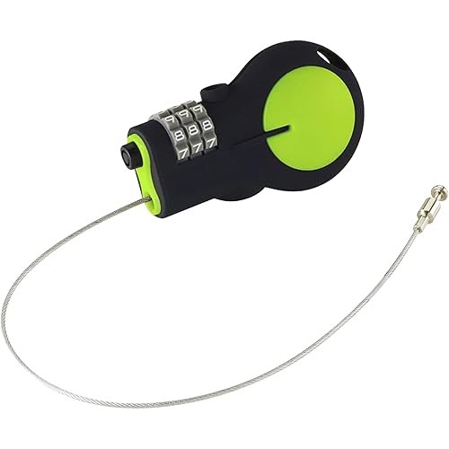 Lewis N. Clark Cable Luggage Lock | TSA Approved | Travel Or Bike Lock | Set Your Own Combination | 30-inch Retractable Steel Cable | Green