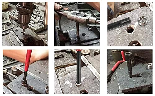 Fixinus 30 Stück M6 x 1,0mm Gewinde Reparatur Einsatz Kit, Rostfreier Stahl Gewindereparatursatz Helicoil Coil Kompatibel Handwerkzeug Set für Auto Reparatur