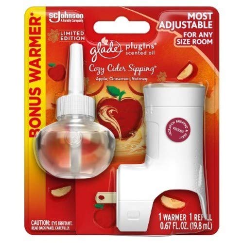 Glade Set of 4 Plugins Cozy Cider Sipping Plugins Starter Pack - Great for Housewarmings, Smelly Rooms, or Just to Spice Up Your Home!