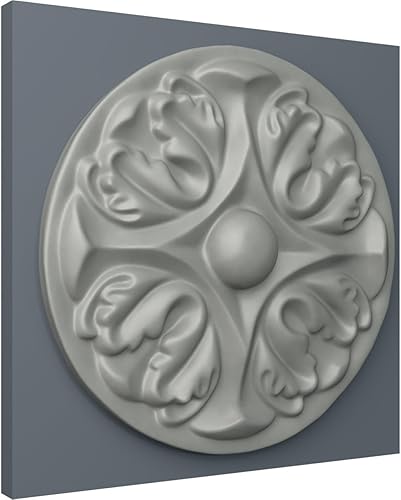 Miniatura 5 de Ekena Millwork ROS05X01BO Roseta redonda burdeos, 5 pulgadas de diámetro exterior x 34 pulgadas, imprimado