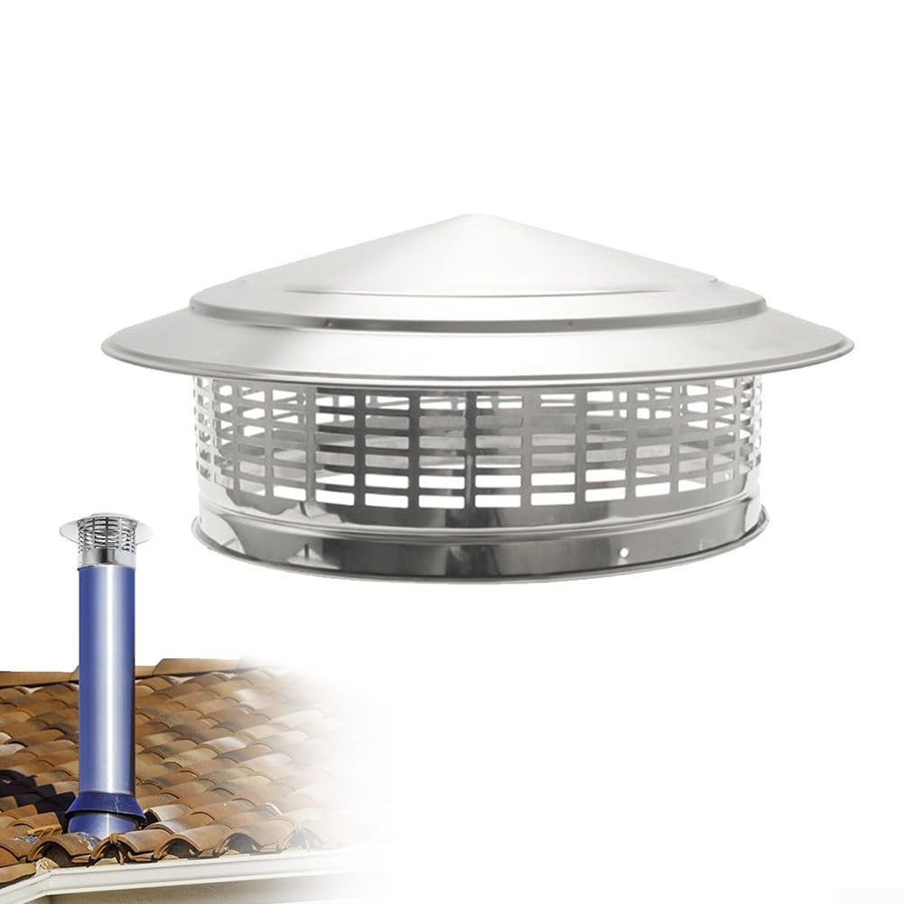 Cubierta de techo de acero inoxidable 304 para chimeneas, pero también para conductos de ventilación (300 mm)