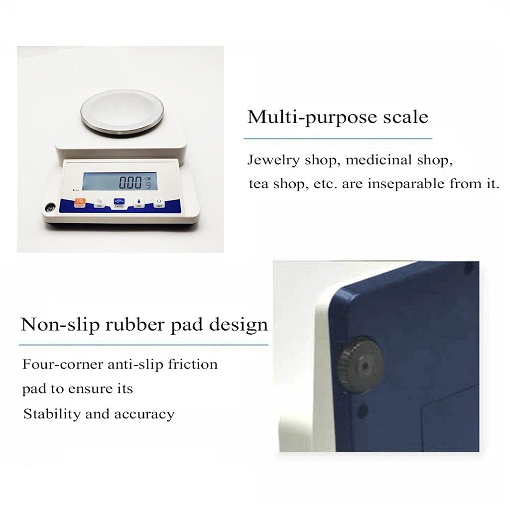 Báscula de conteo Balanza analítica de laboratorio de gramos científicos Precisión de joyería electrónica digital de alta precisión con adaptador para negocios industriales de laboratorio (3100 g/0,01