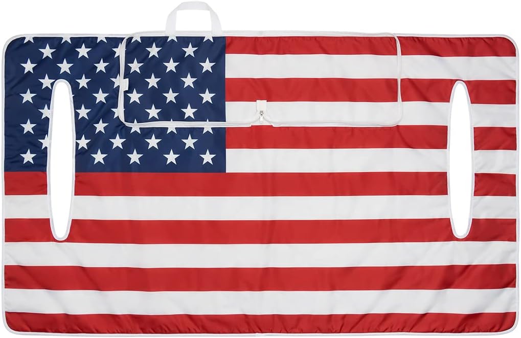 Golf Cart Essentials Golf Cart Seat Cover | American Flag Pattern | Portable | Lightweight Golf Blanket | All Weather Comfortable Cushion | USA | Sports | Golf Accessories | Club Car | EZGO : Sports & Outdoors
