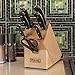 Viking Kitchen Knives Set, 7 Piece Cutlery Set with Wood Knife Block, German Stainless Steel Blades and Ergonomic Handles, Dishwasher Safe