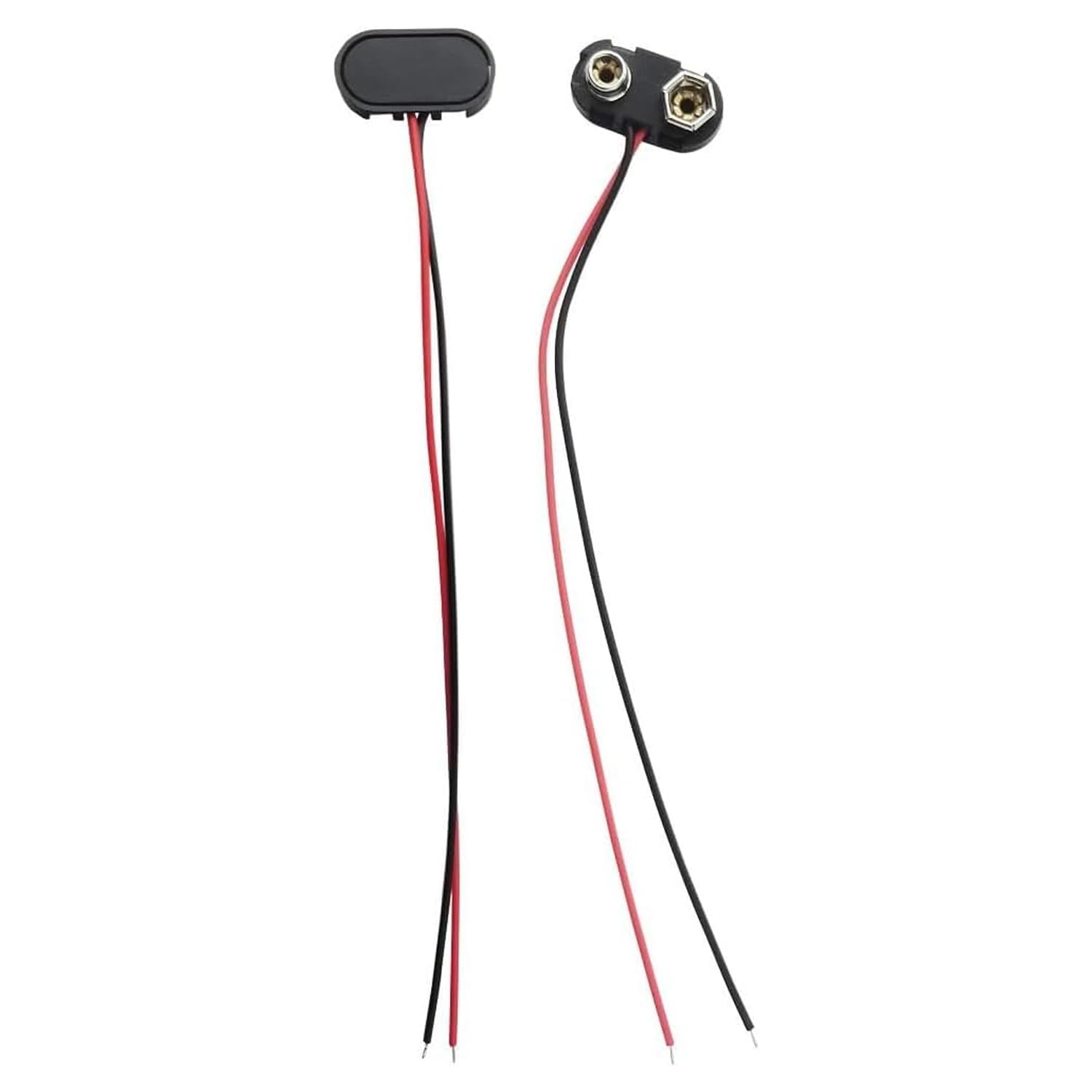 3 PCS 9V Battery Connector, 9 Volt Buckle Connector Hard Plastic Shell Used in Student Experiment or Other Equipment with Battery (T-Type)