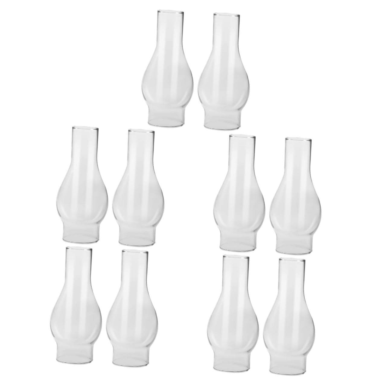 PartyKindom 5 Ensembles Cheminée De Lampe À Huile en Verre Dirigé Lumières De La Lanterne Retrolite Lampes À Huile Couvercle en Verre De Lampe À Huile Couvercle De Lampe À Huile 2 Pièces * 5