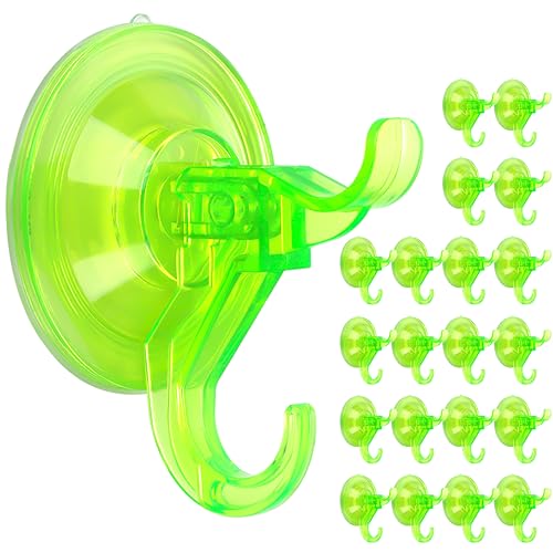 (アンドグー) 吸盤フック シャワーフック 真空吸盤 20個パ 最大耐荷重11ポンド 取り外し可能 再利用可能 防水シャワー 浴室 キッチン ドア 窓用 (グリーン)